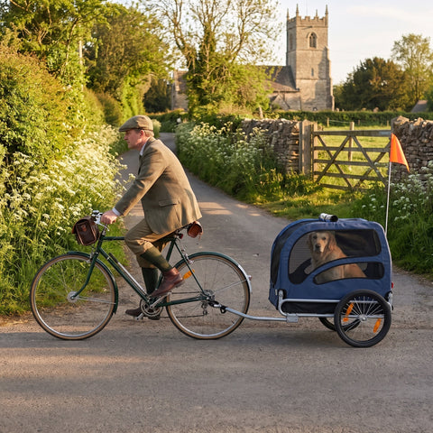 Wayfarer Dog Bike Trailer for Large Dogs, Rated to 100 lb, Walk-In Both Ends