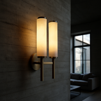 AlabasterGlow | Elegant Contemporary Dual-Column Wall Sconce Light 1