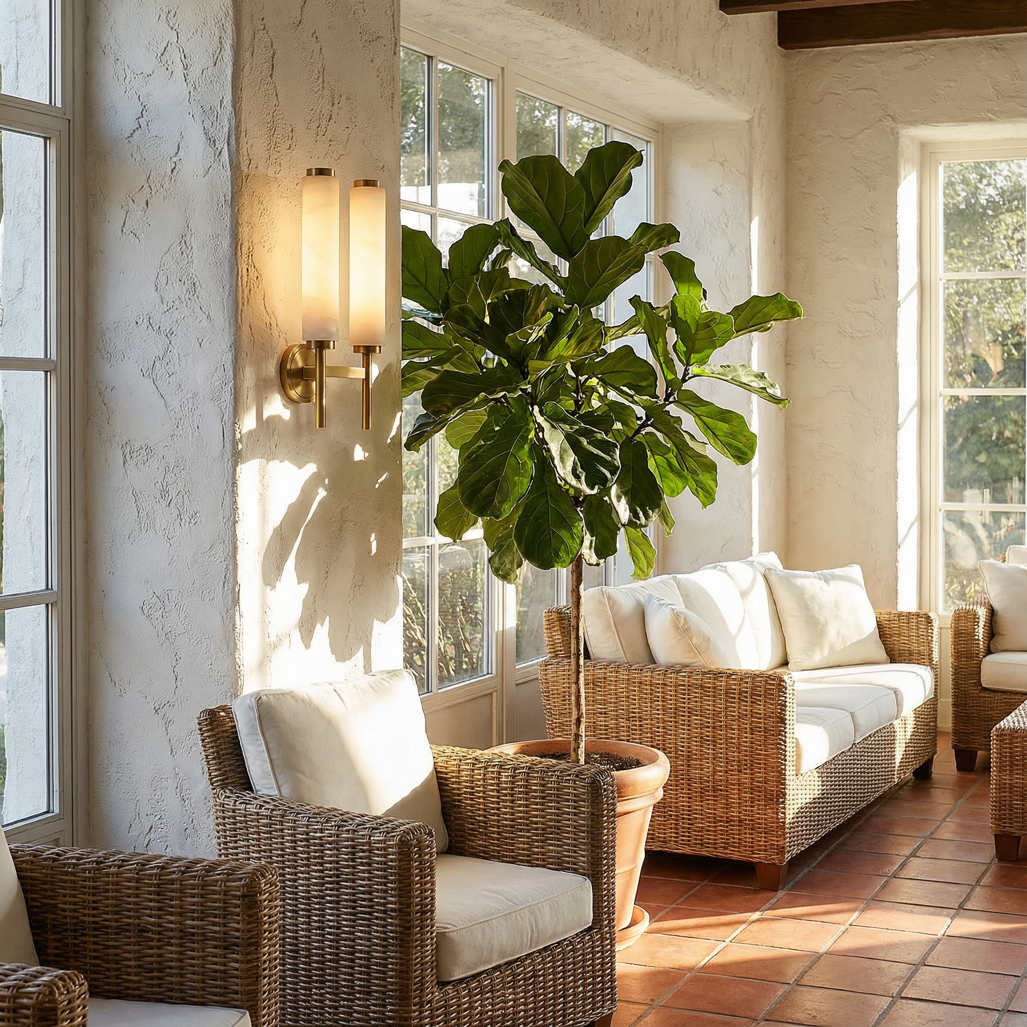 AlabasterGlow | Elegant Contemporary Dual-Column Wall Sconce Light 4