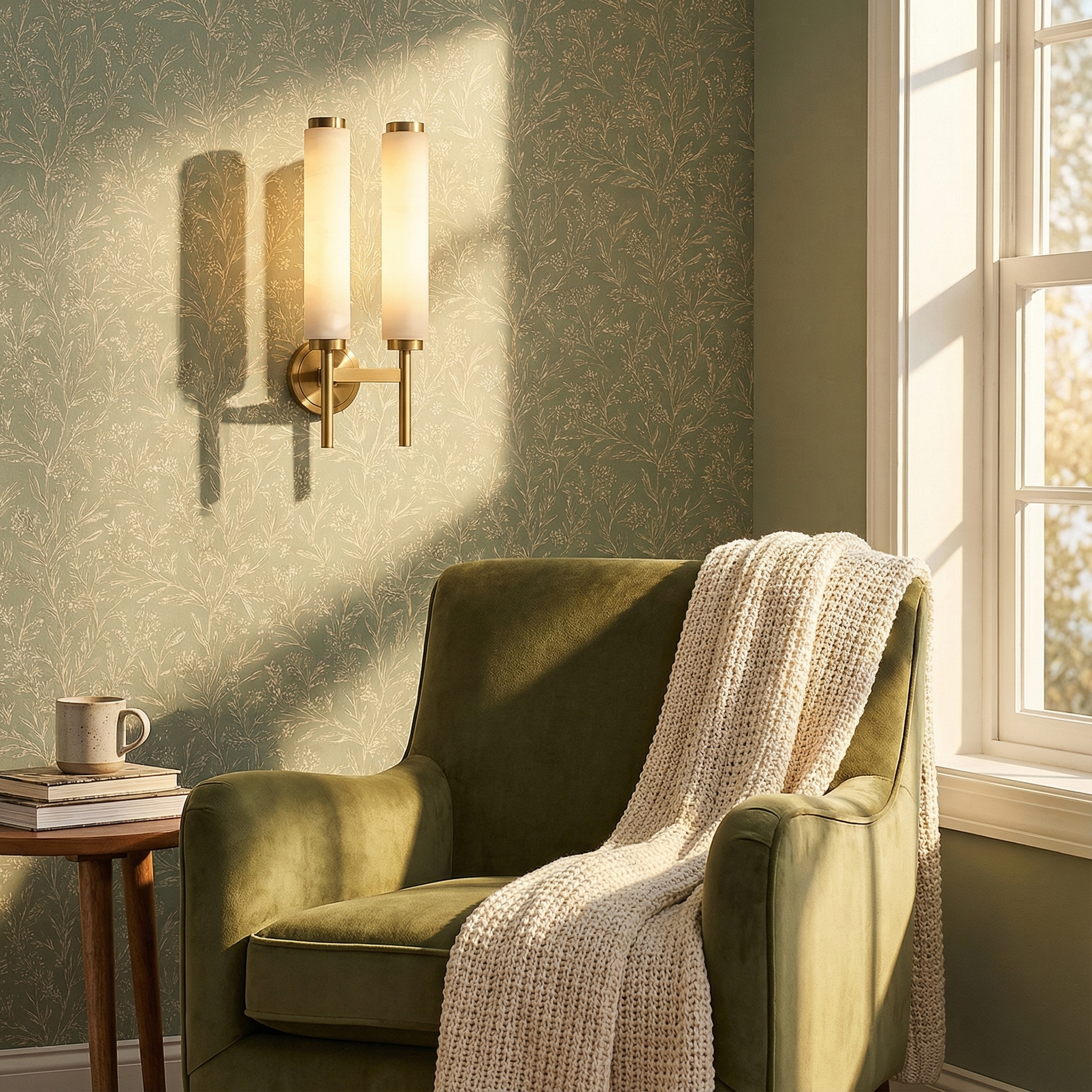 AlabasterGlow | Elegant Contemporary Dual-Column Wall Sconce Light 5