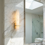 AlabasterGlow | Elegant Modern Wall Sconce Lighting with Copper Accents 7