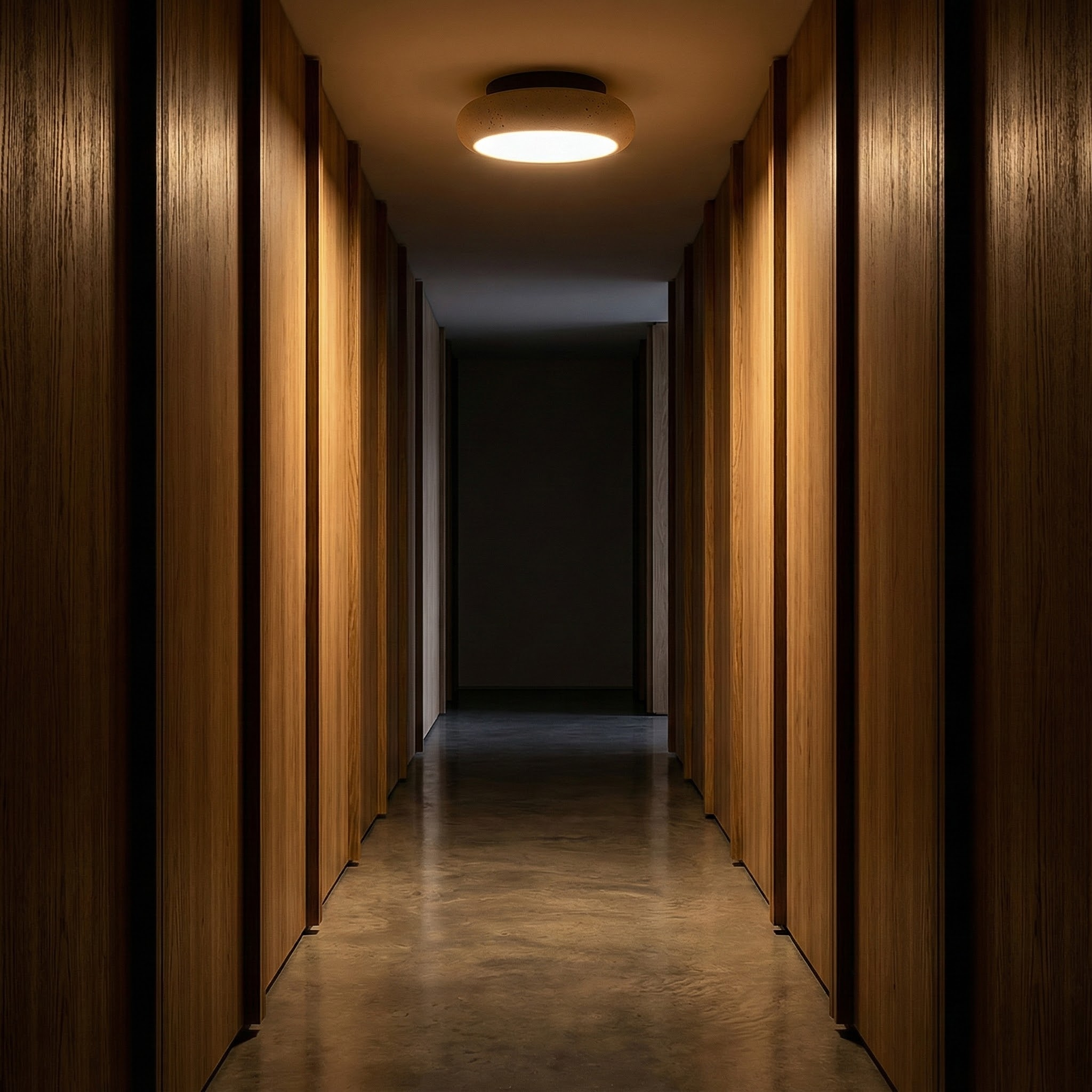 AlbaStone | Elegant Softly Rounded Flush Mount Ceiling Light Fixture 5