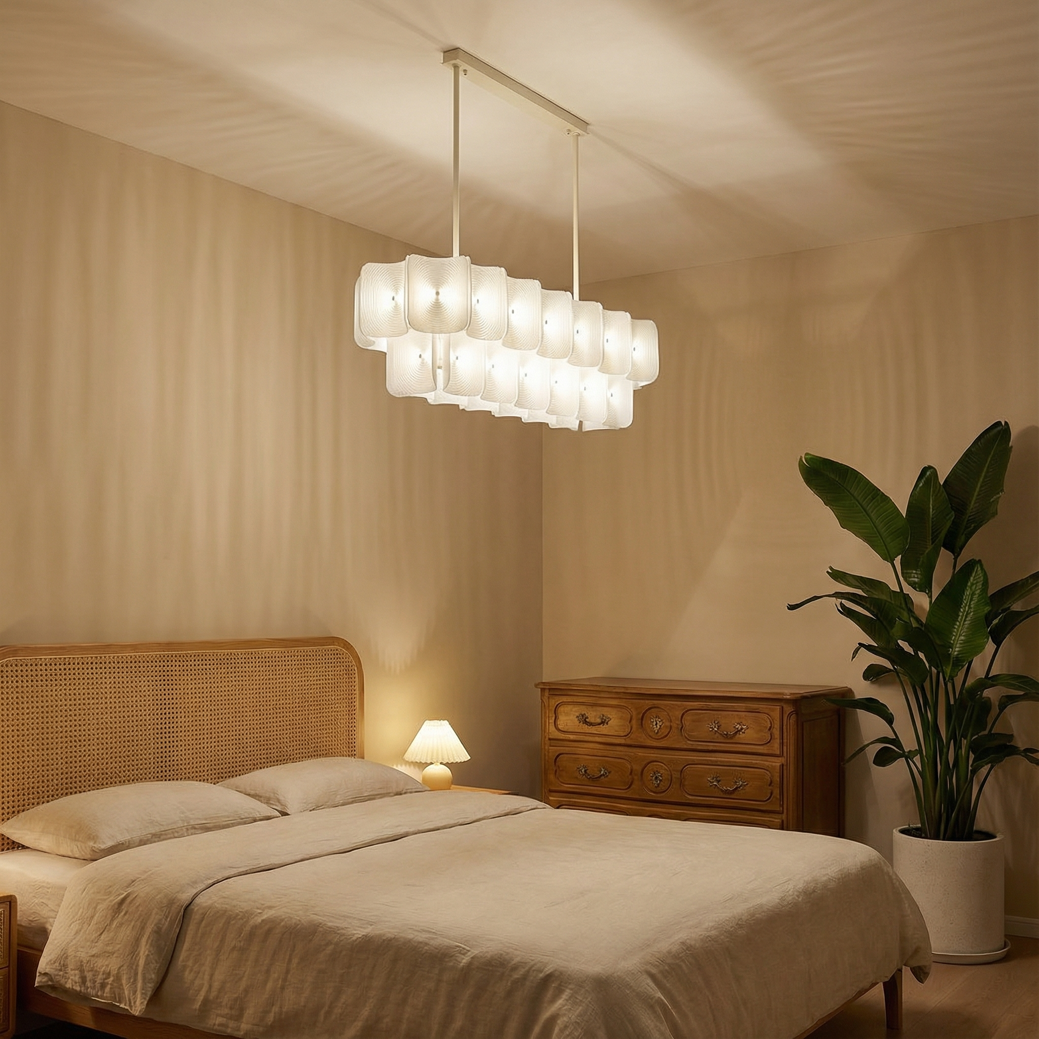 AleraGlow | Serene Modern Acrylic Dining Room Chandelier Light 6