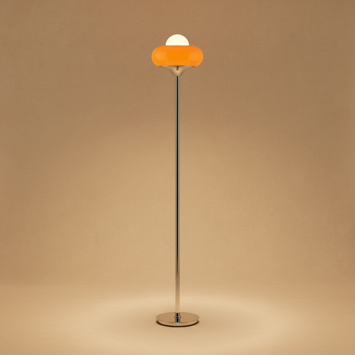 AylaGlow | Stylish Modern Glass Standing Floor Lamp with Warm Ambiance 0