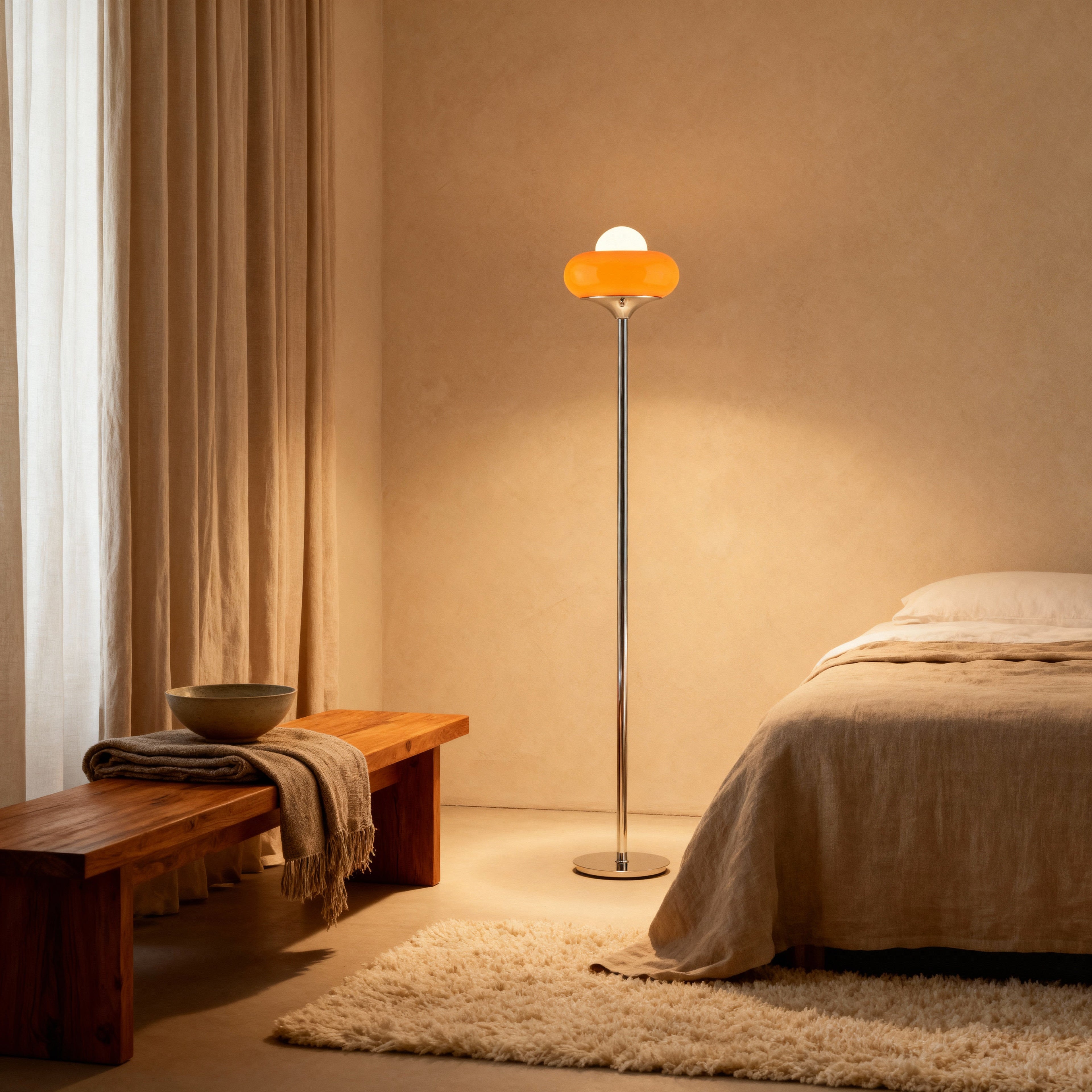 AylaGlow | Stylish Modern Glass Standing Floor Lamp with Warm Ambiance 1