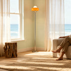 AylaGlow | Stylish Modern Glass Standing Floor Lamp with Warm Ambiance 5