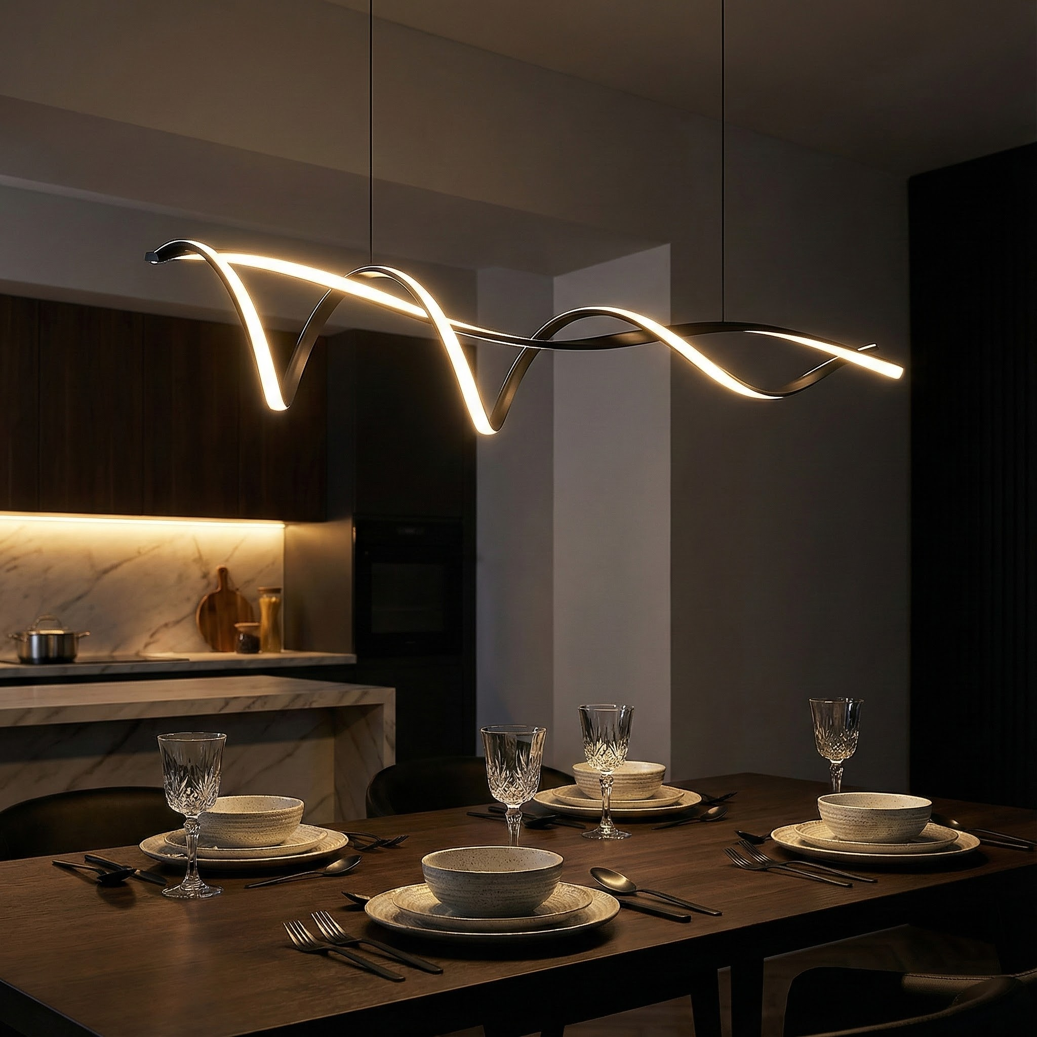 BlissWave | Stylish Modern LED Overhead Light Fixture for Ceiling 1