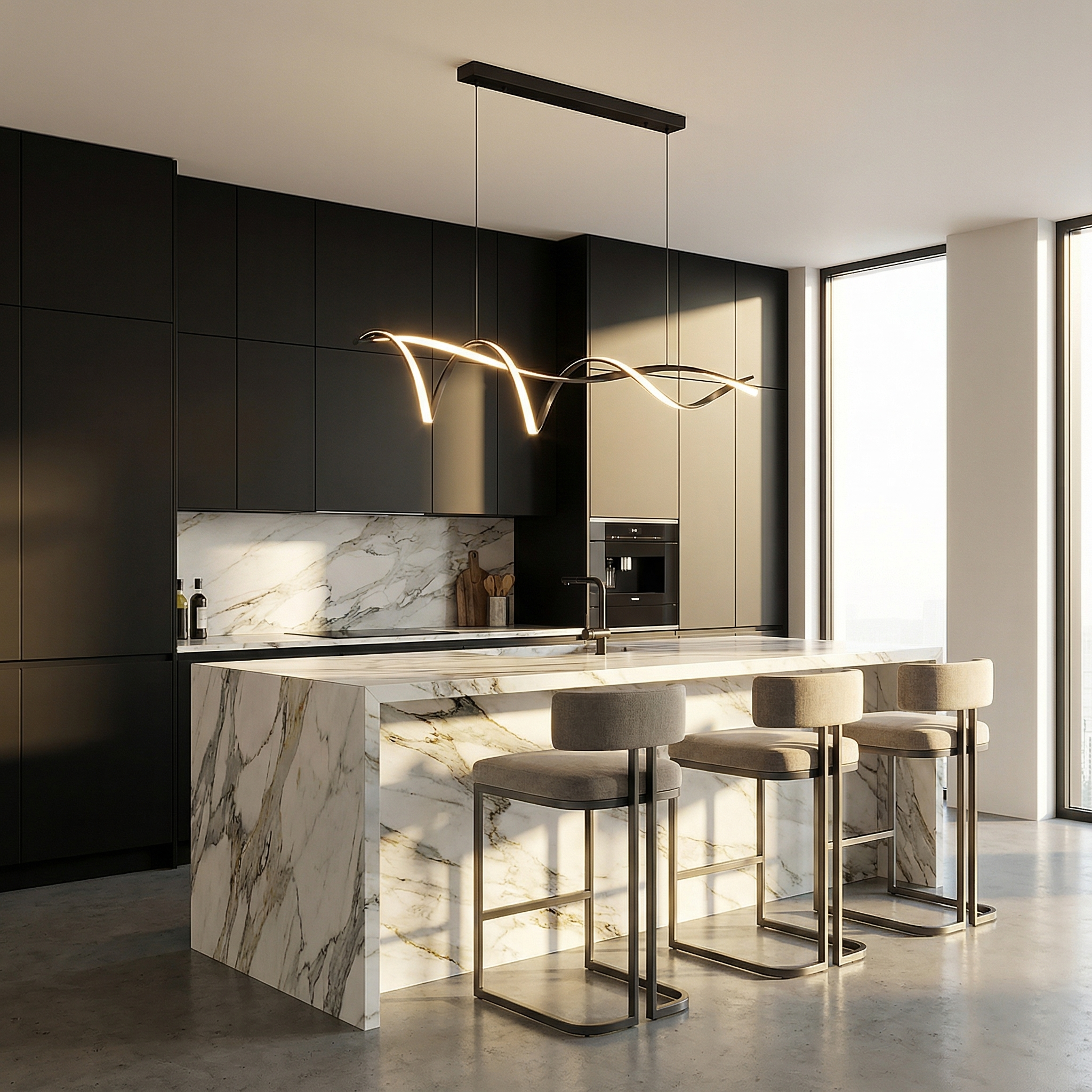 BlissWave | Stylish Modern LED Overhead Light Fixture for Ceiling 6