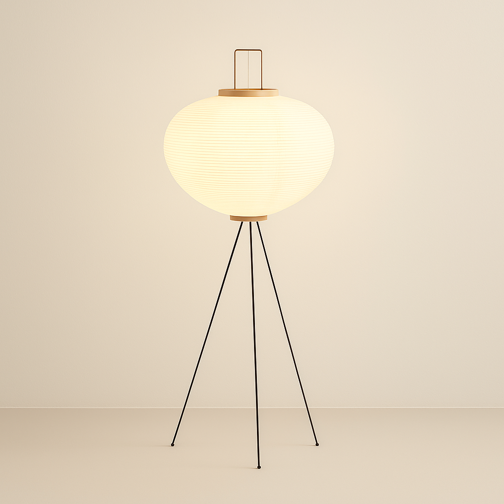 CadeLight | Serene Minimalist Japandi Tripod Floor Lamp for Living Room 0
