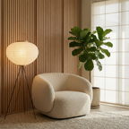 CadeLight | Serene Minimalist Japandi Tripod Floor Lamp for Living Room 1