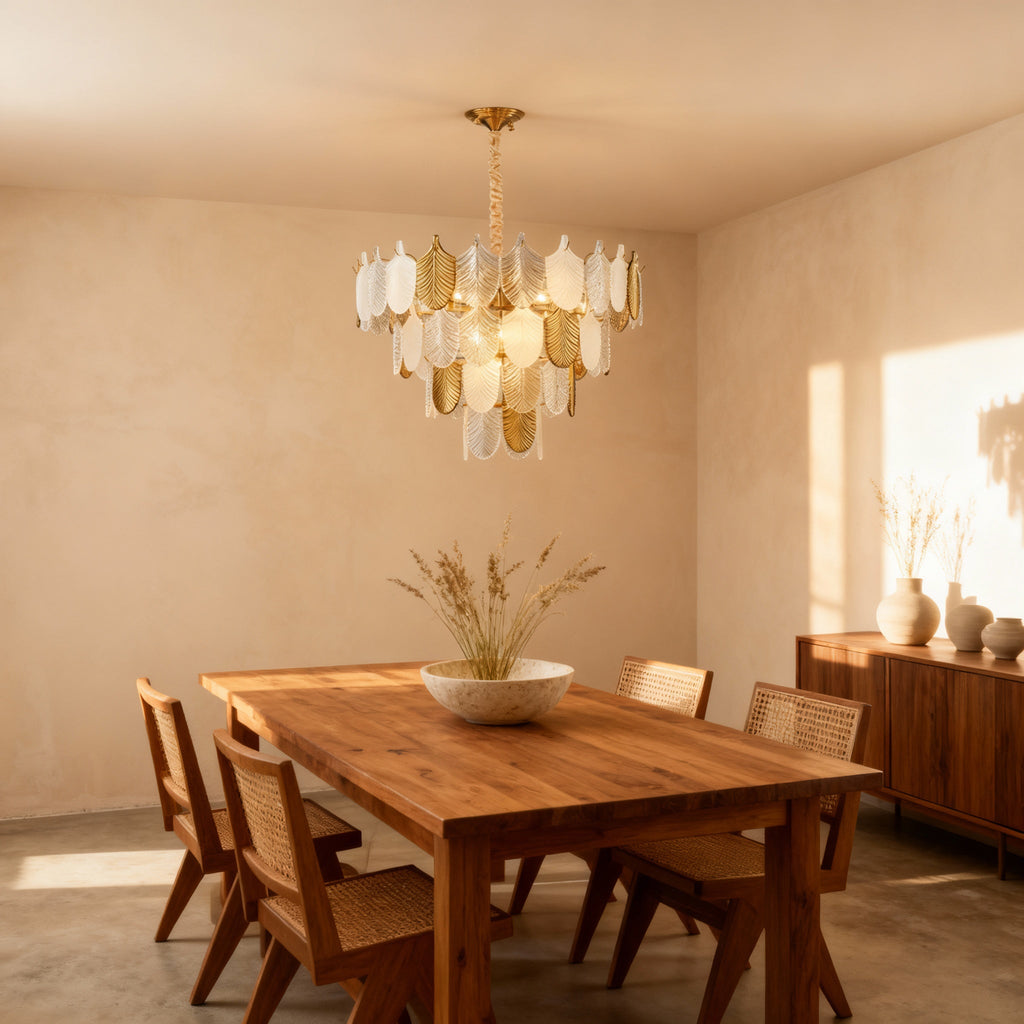 CadenceGlow | Elegant Gold Modern Chandelier Light for Dining Room 1