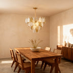 CadenceGlow | Elegant Gold Modern Chandelier Light for Dining Room 1