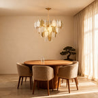 CadenceGlow | Elegant Gold Modern Chandelier Light for Dining Room 2