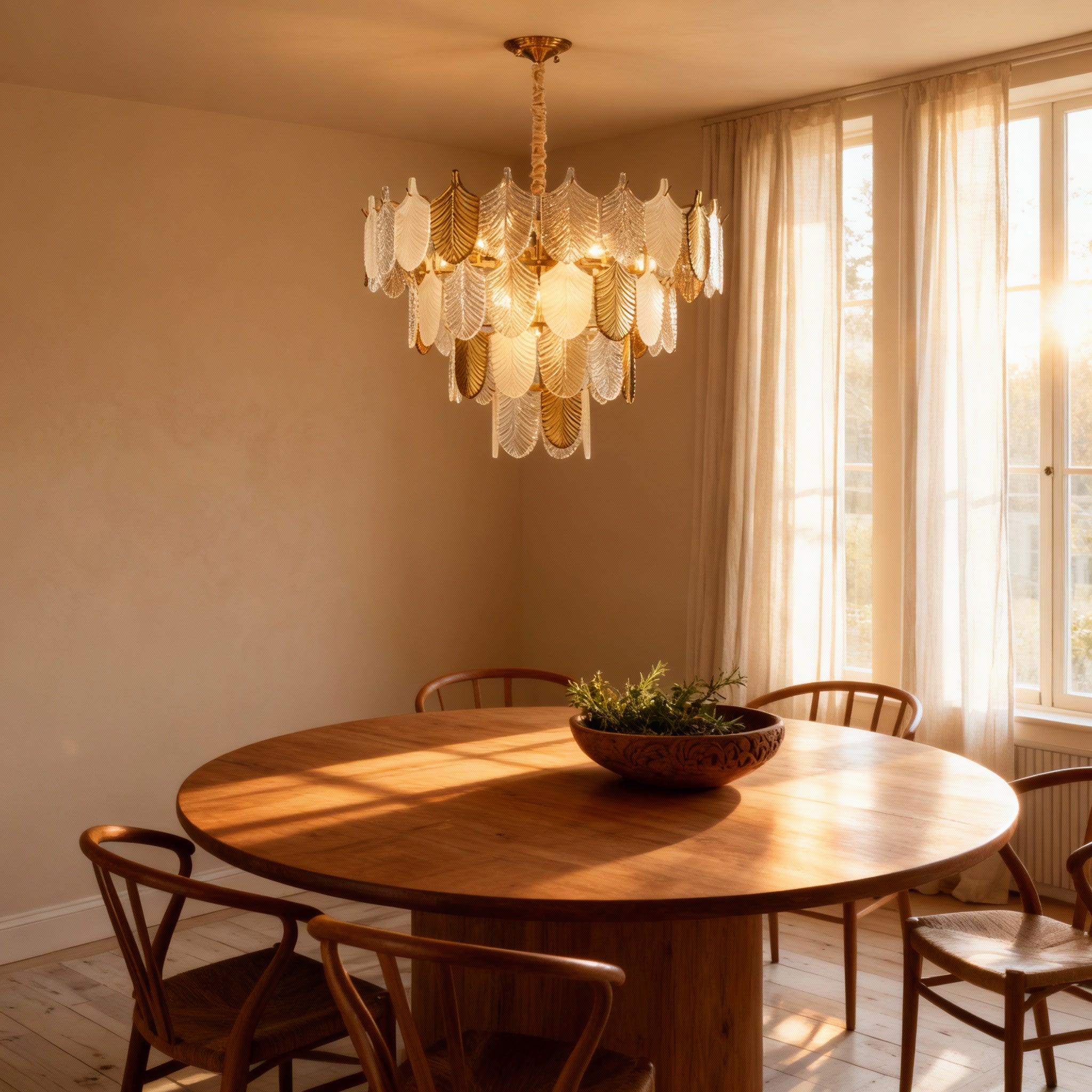 CadenceGlow | Elegant Gold Modern Chandelier Light for Dining Room 3