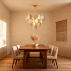 CadenceGlow | Elegant Gold Modern Chandelier Light for Dining Room 4