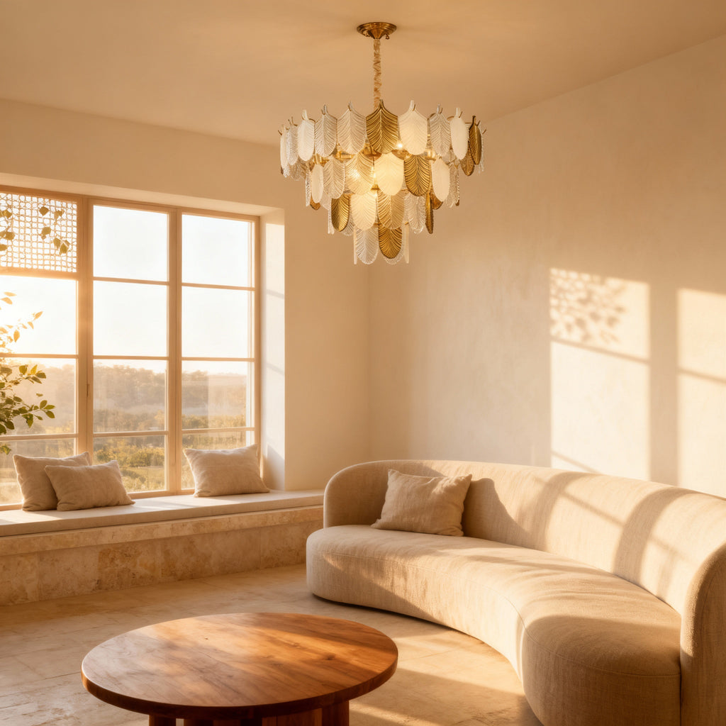 CadenceGlow | Elegant Gold Modern Chandelier Light for Dining Room 6