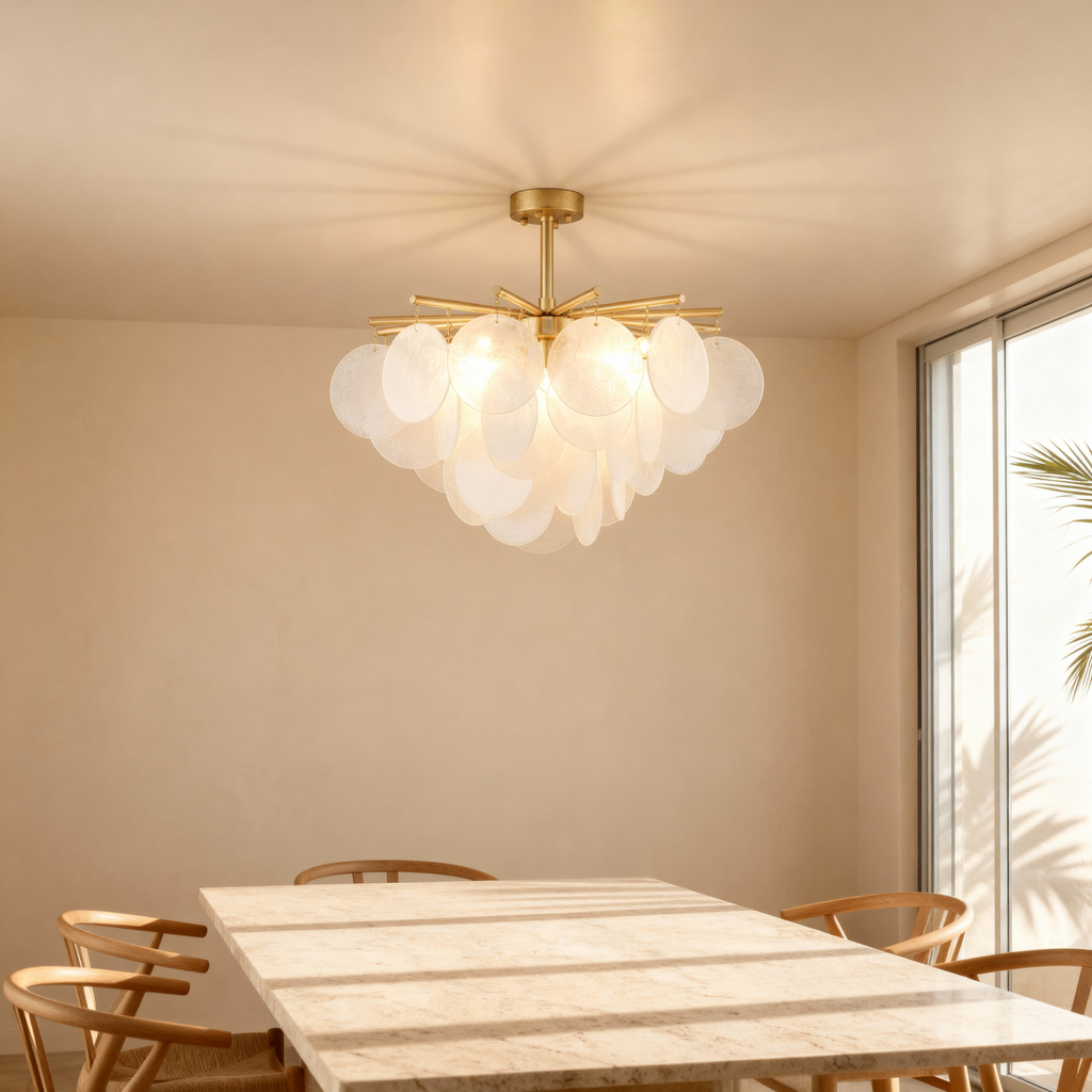 CalaGlow | Elegant Modern Gold Chandelier Light for Dining Room Spaces 6