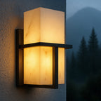 ClairStone | Modern Sleek Outdoor Wall Sconce Light with Marble Finish 4