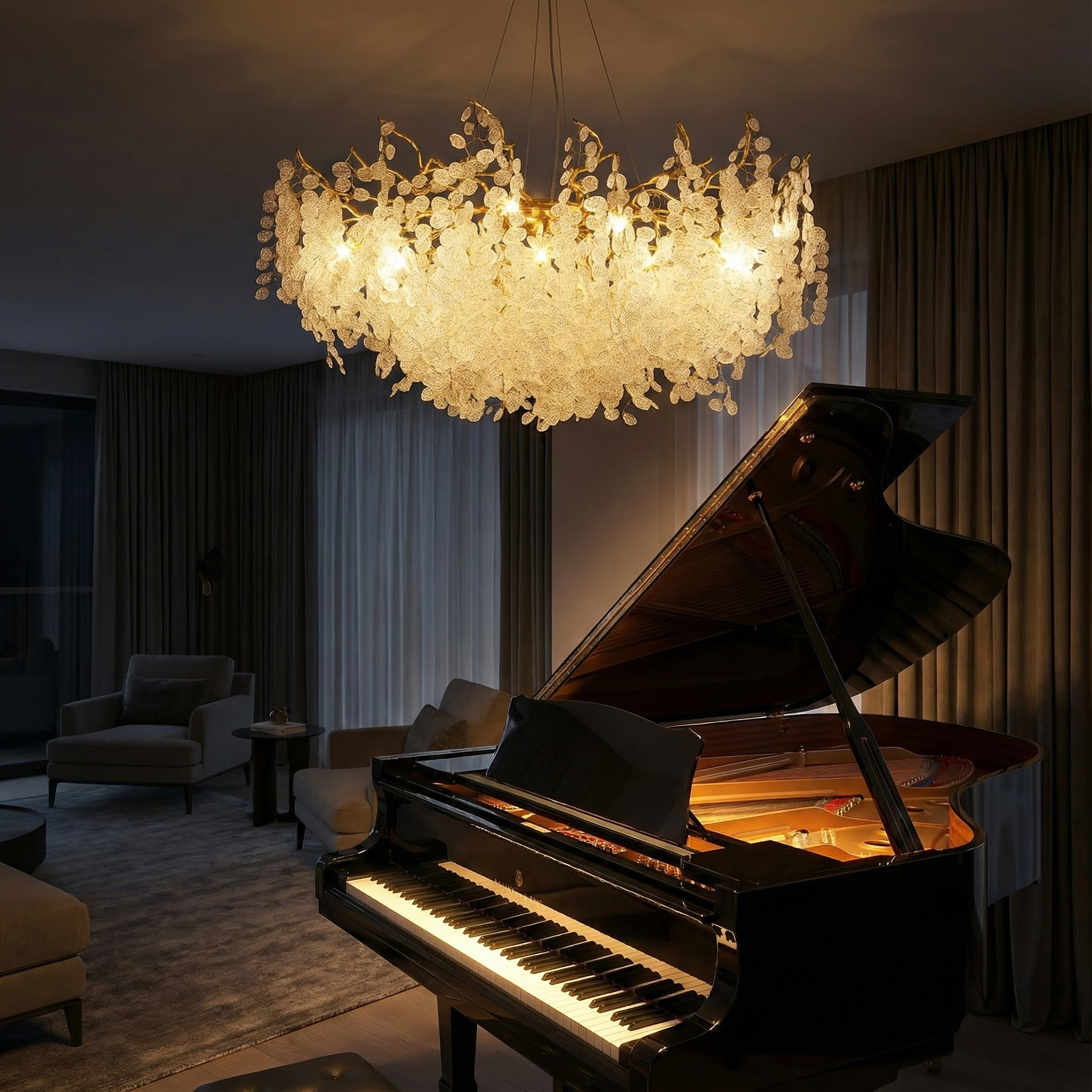 CrystalCascade | Elegant Modern Crystal Chandelier for Dining Room 2