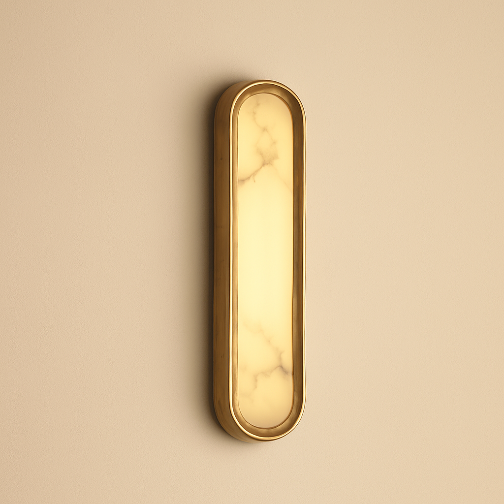 Evren | Elegant Sculptural Alabaster Wall Sconce Light Fixture 0