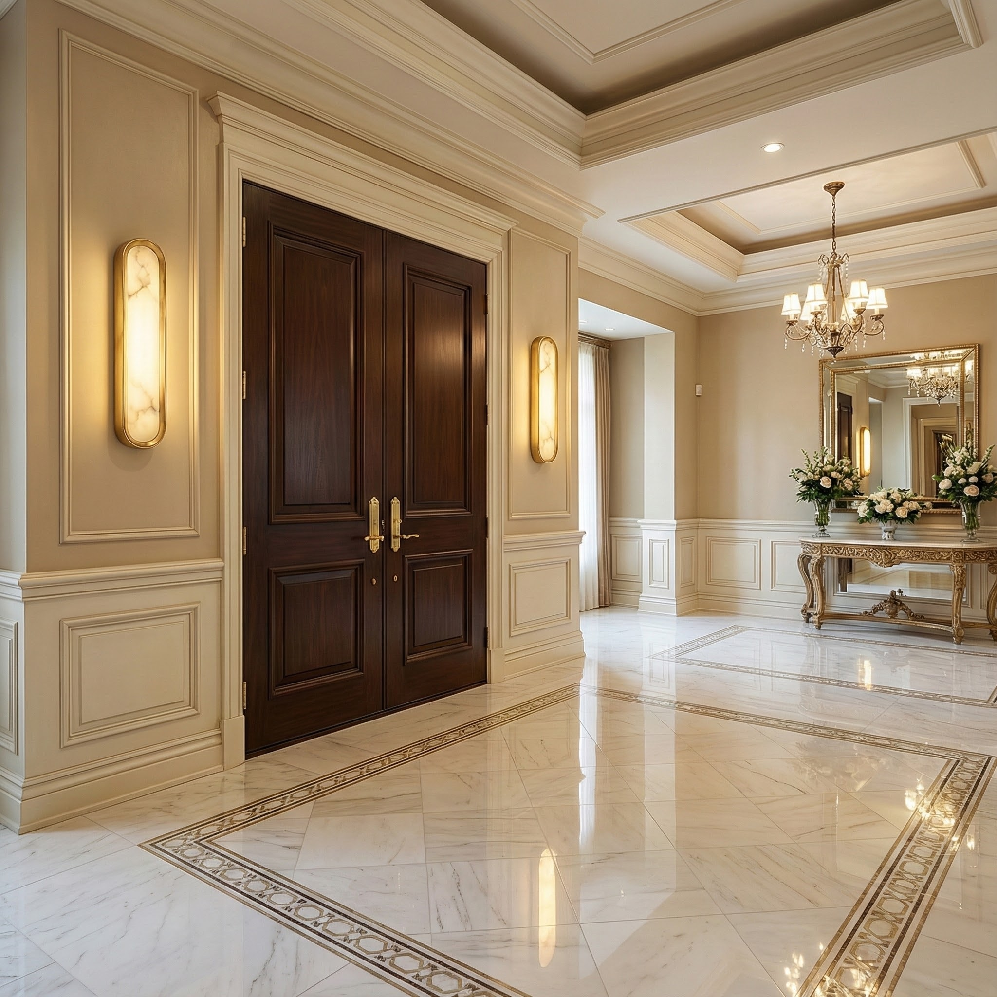 Evren | Elegant Sculptural Alabaster Wall Sconce Light Fixture 4