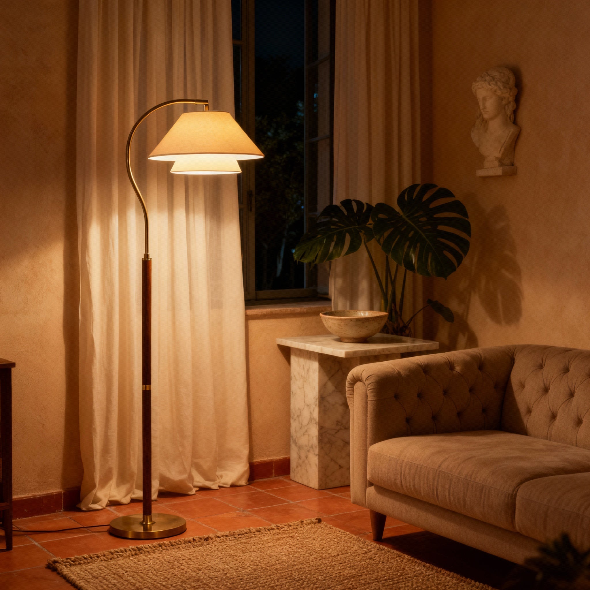 Ivenwood | Elegant Modern Floor Lamp for Living Room Ambient Lighting 1