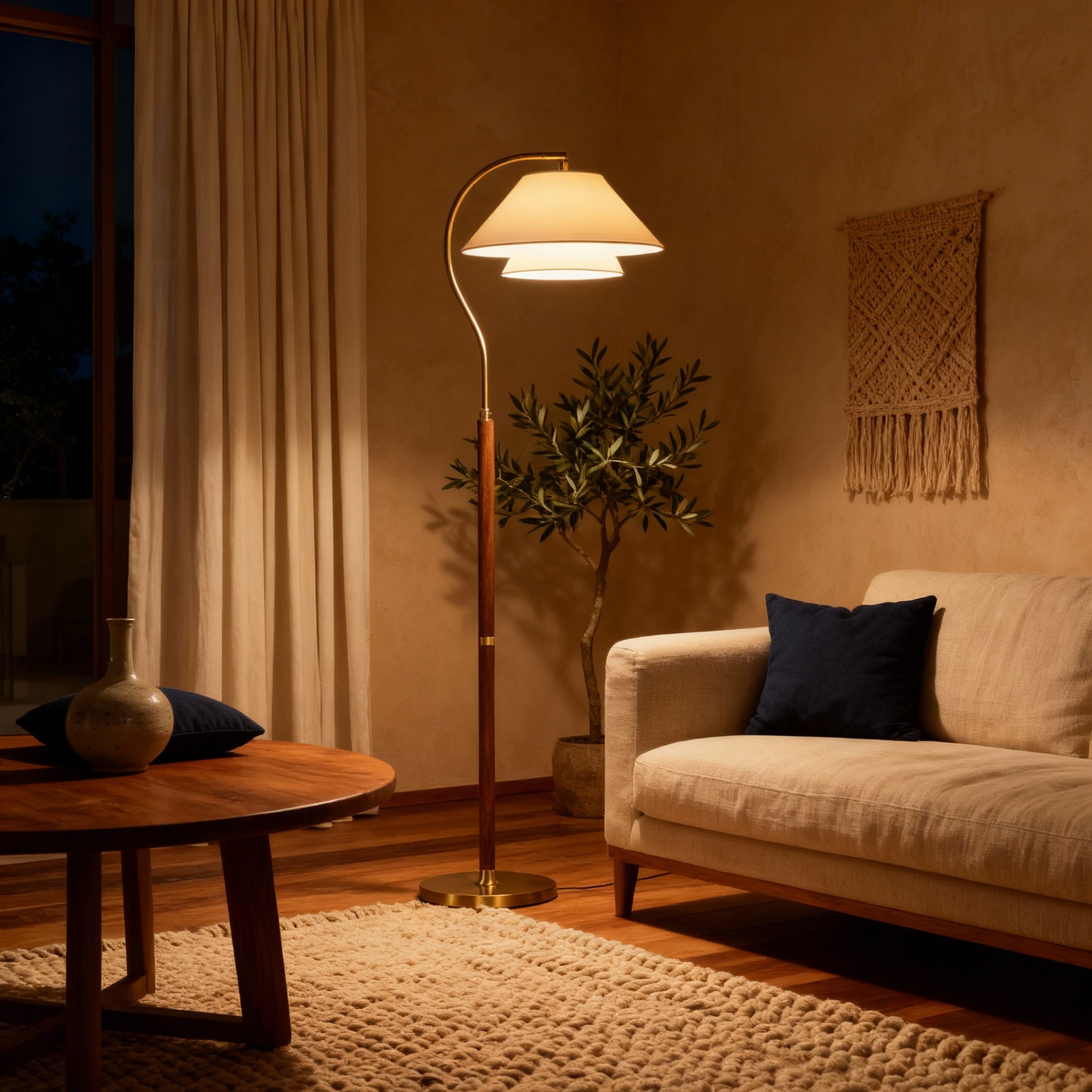 Ivenwood | Elegant Modern Floor Lamp for Living Room Ambient Lighting 2