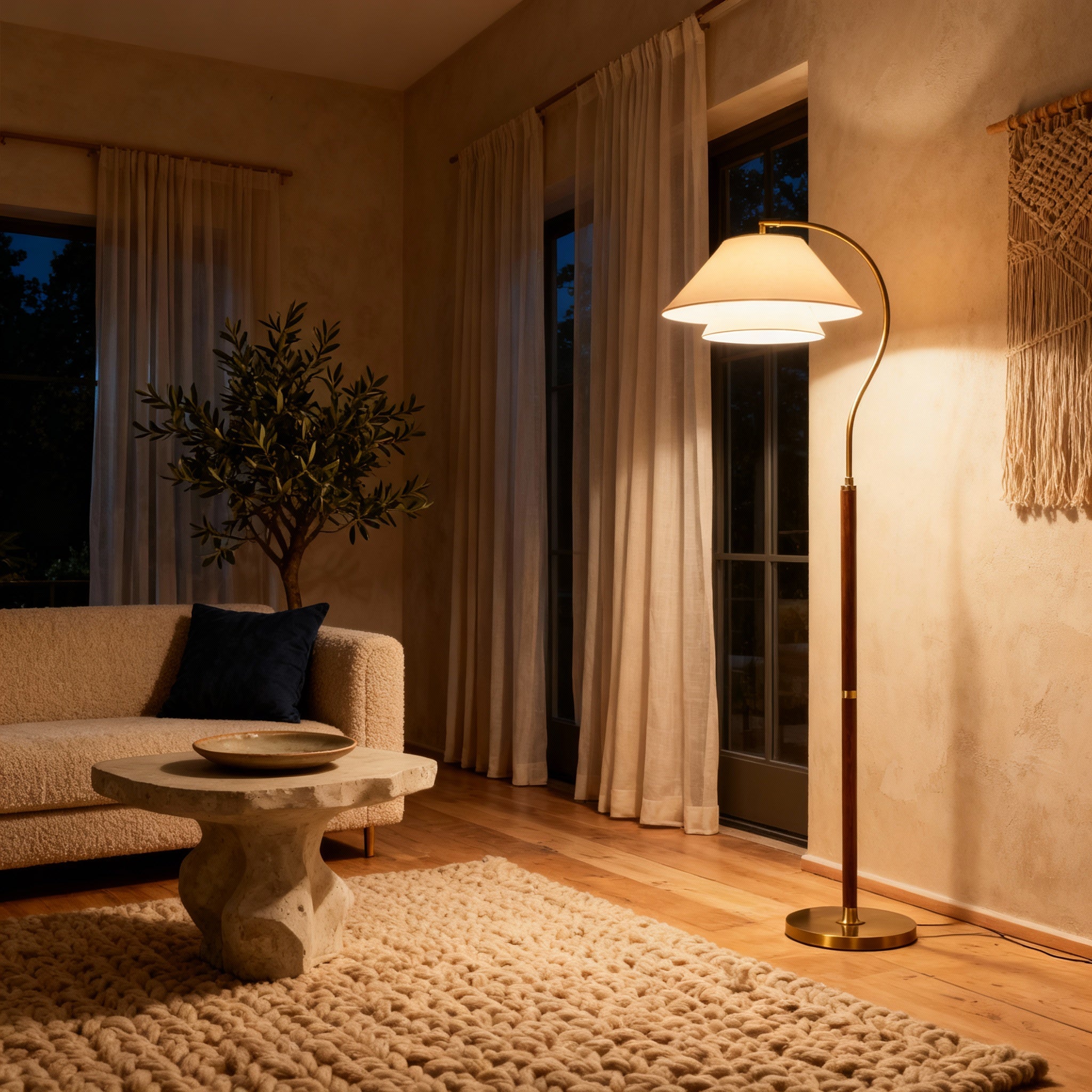 Ivenwood | Elegant Modern Floor Lamp for Living Room Ambient Lighting 4