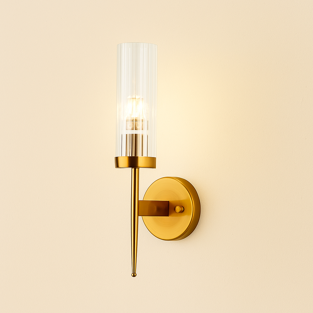 KairoLight | Elegant Modern Ribbed Glass Wall Sconce Lighting 0