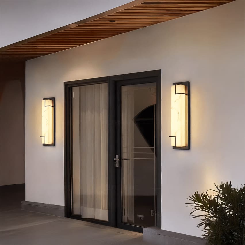 KanneLux | Elegant Vertical Wall Sconce Light with Marble Effect 2
