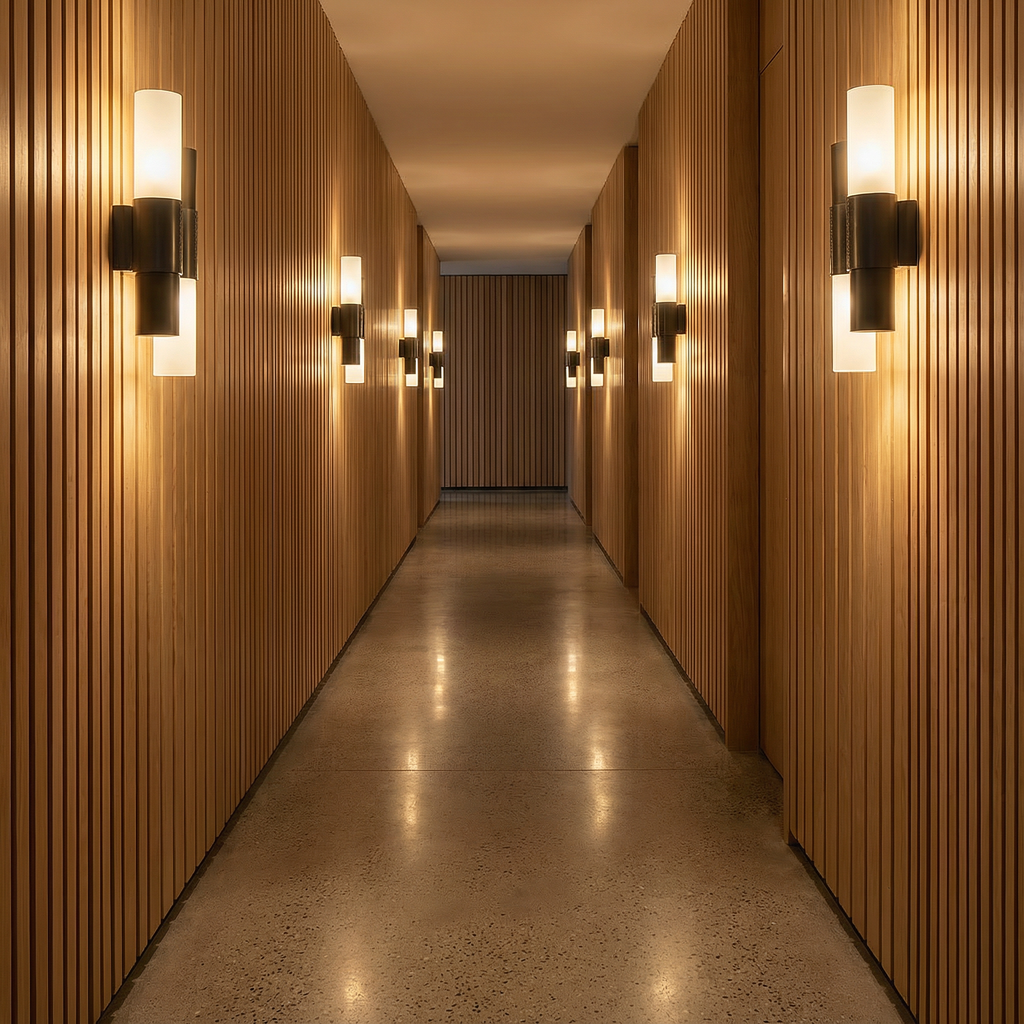 Lumenara | Modern Elegant Steel Glass Wall Sconce Light with Leather Accent 3