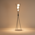 LumiSphere | Stylish Modern Tripod Floor Lamp with Frosted Glass Globes 0