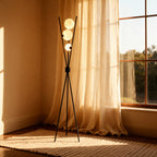 LumiSphere | Stylish Modern Tripod Floor Lamp with Frosted Glass Globes 1