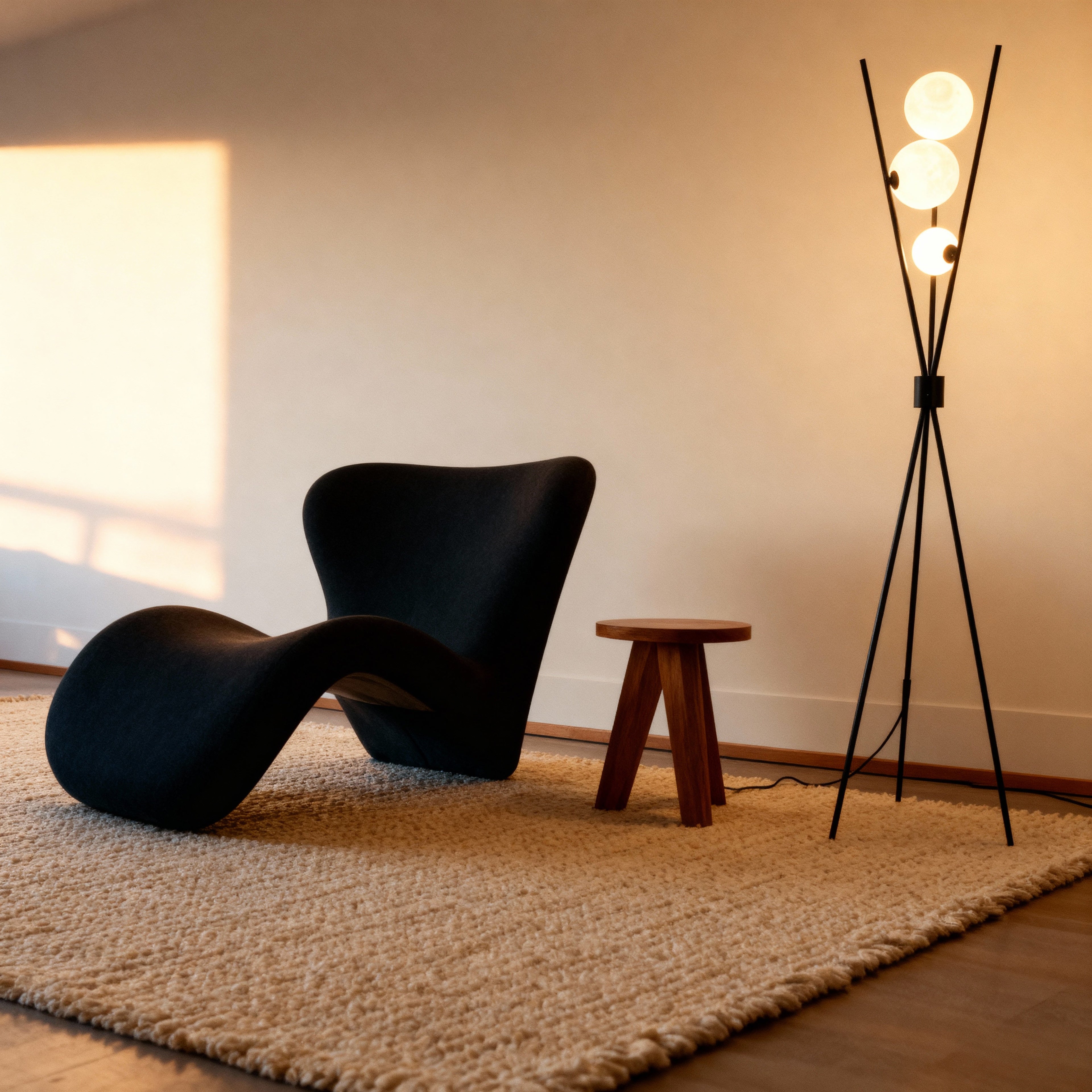 LumiSphere | Stylish Modern Tripod Floor Lamp with Frosted Glass Globes 5