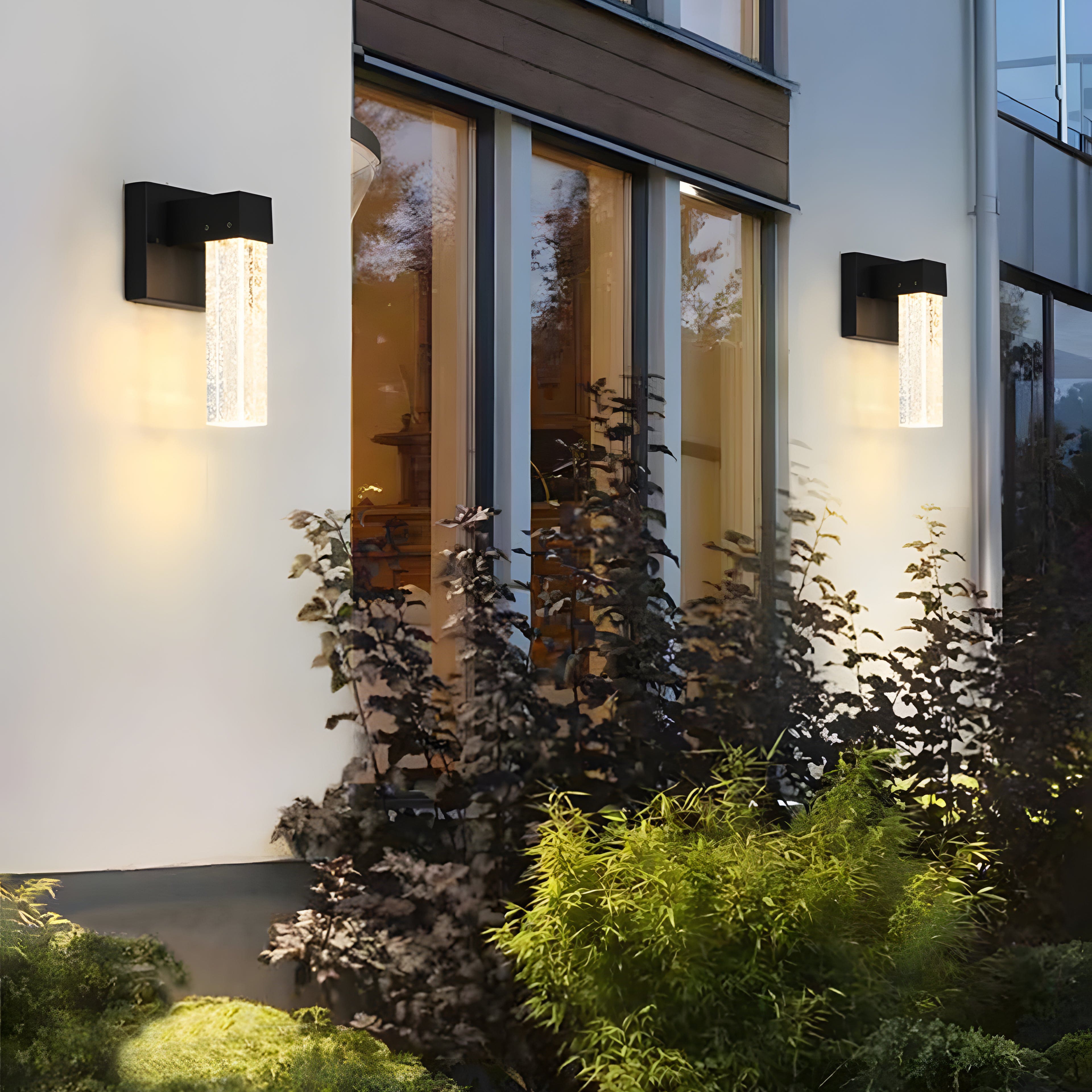 Luminara | Elegant Aluminum Crystal Outdoor Wall Light Sconce 2