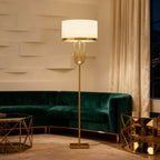 Luminara | Elegant Modern Floor Lamp with Sculpted Metallic Detailing 3