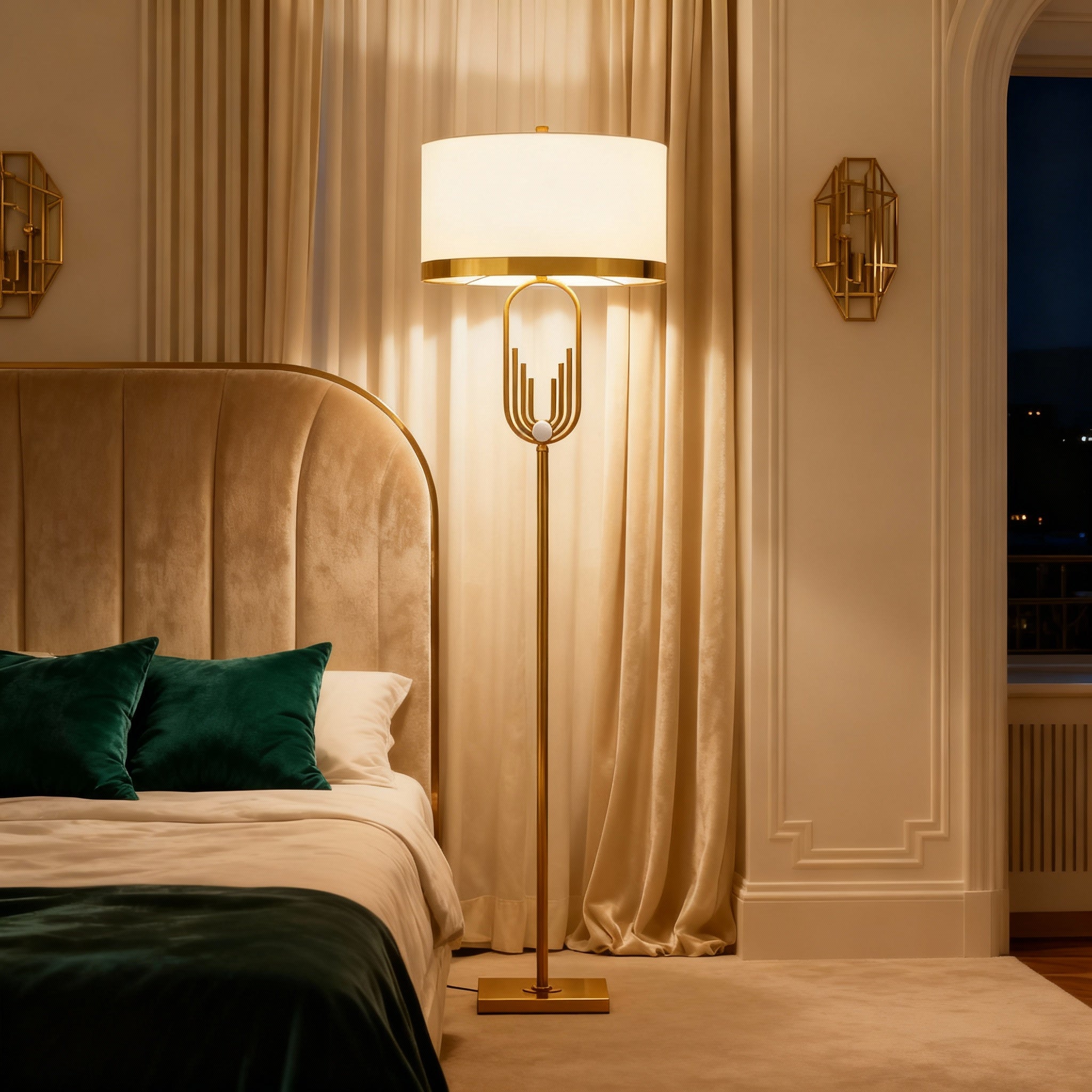 Luminara | Elegant Modern Floor Lamp with Sculpted Metallic Detailing 5