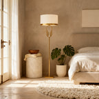 Luminara | Elegant Modern Floor Lamp with Sculpted Metallic Detailing 7