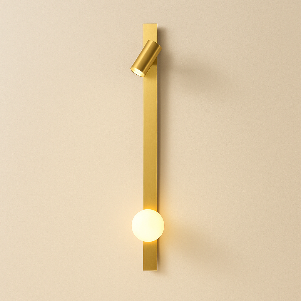 Luminara | Elegant Modern Metal Wall Sconce with Glass Globe Light 0