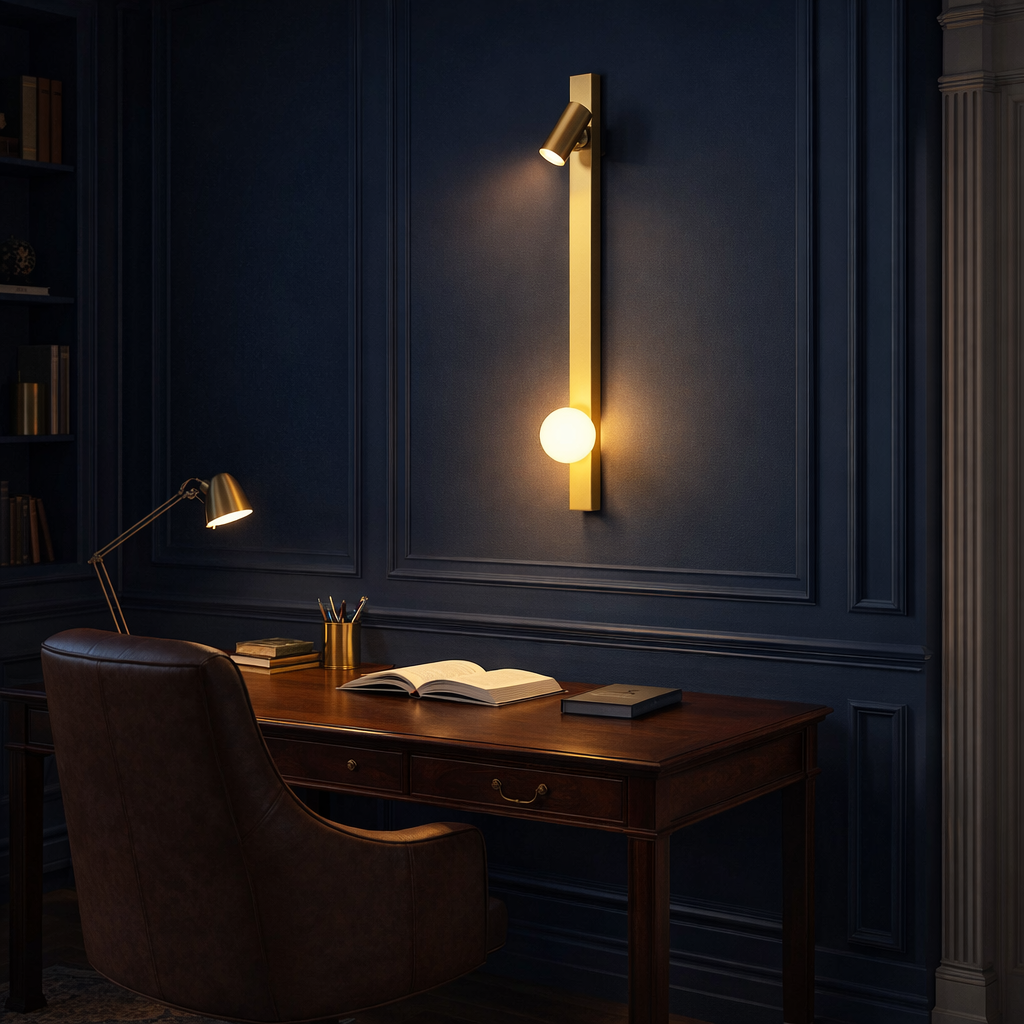 Luminara | Elegant Modern Metal Wall Sconce with Glass Globe Light 1