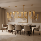 Luminara | Elegant Modern Metallic Chain Dining Room Chandelier 2