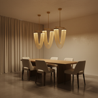 Luminara | Elegant Modern Metallic Chain Dining Room Chandelier 3