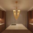 Luminara | Elegant Modern Metallic Chain Dining Room Chandelier 6