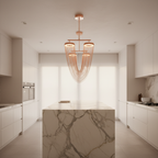 Luminara | Elegant Modern Metallic Chain Dining Room Chandelier 7
