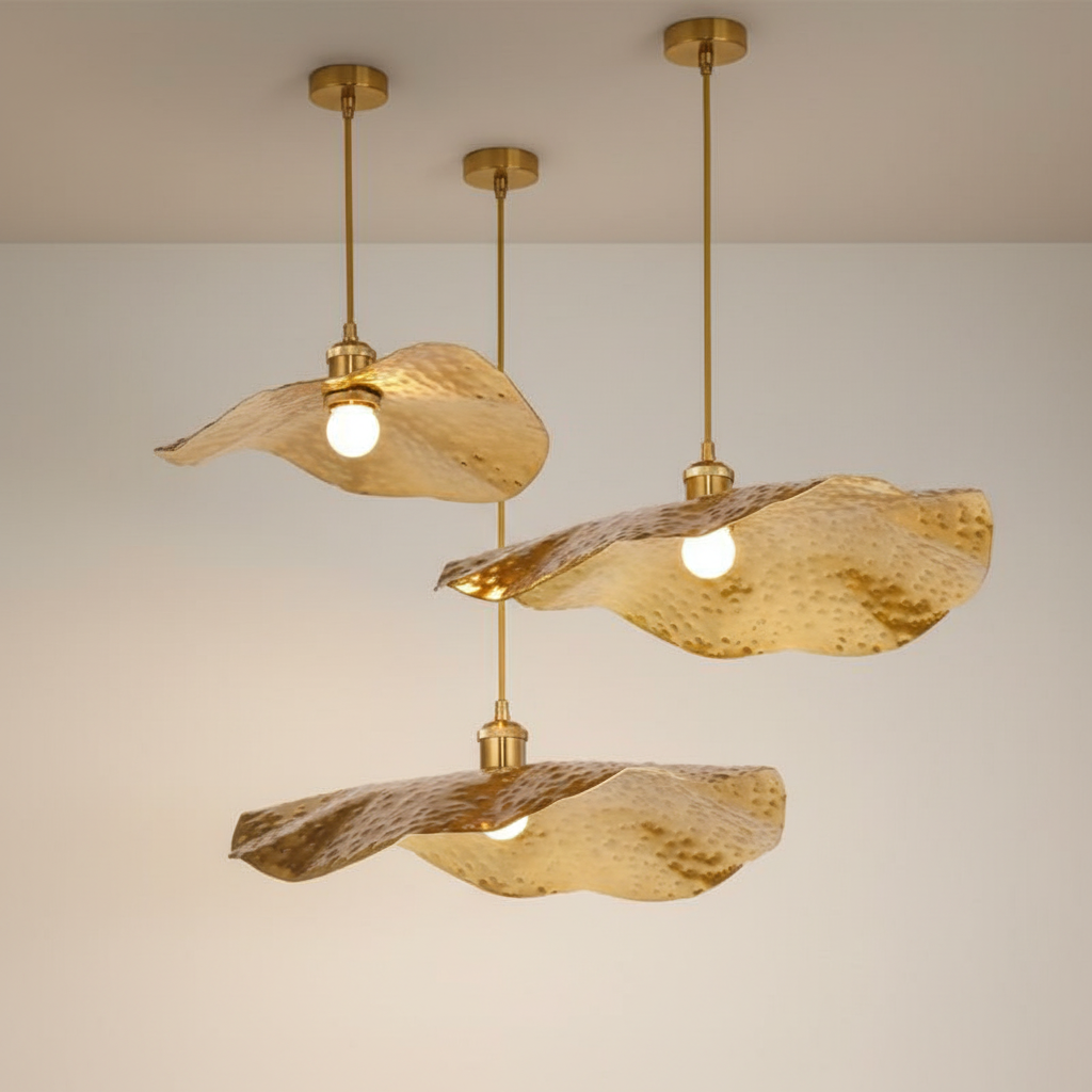 Luminara | Sleek Elegant Brass Flush Mount Ceiling Light Fixture 1
