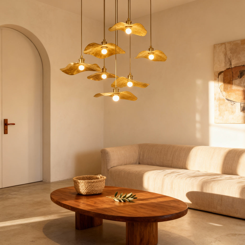 Luminara | Sleek Elegant Brass Flush Mount Ceiling Light Fixture 2