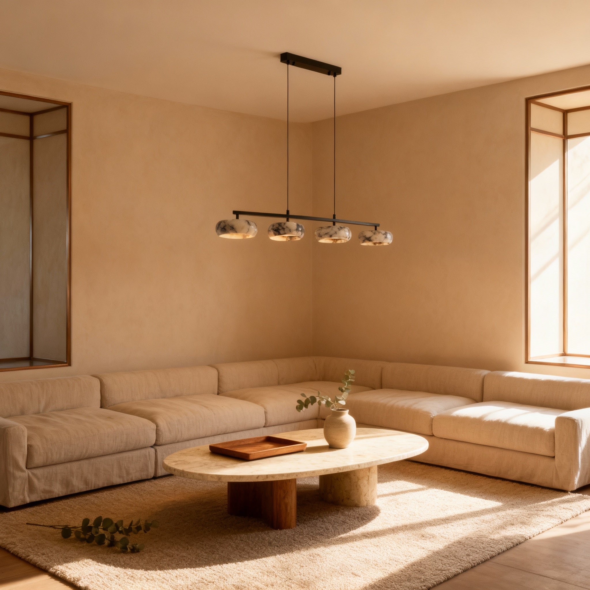 MarbleGlow | Elegant Minimalist Modern Table Lamp for Bedroom or Living Room 2