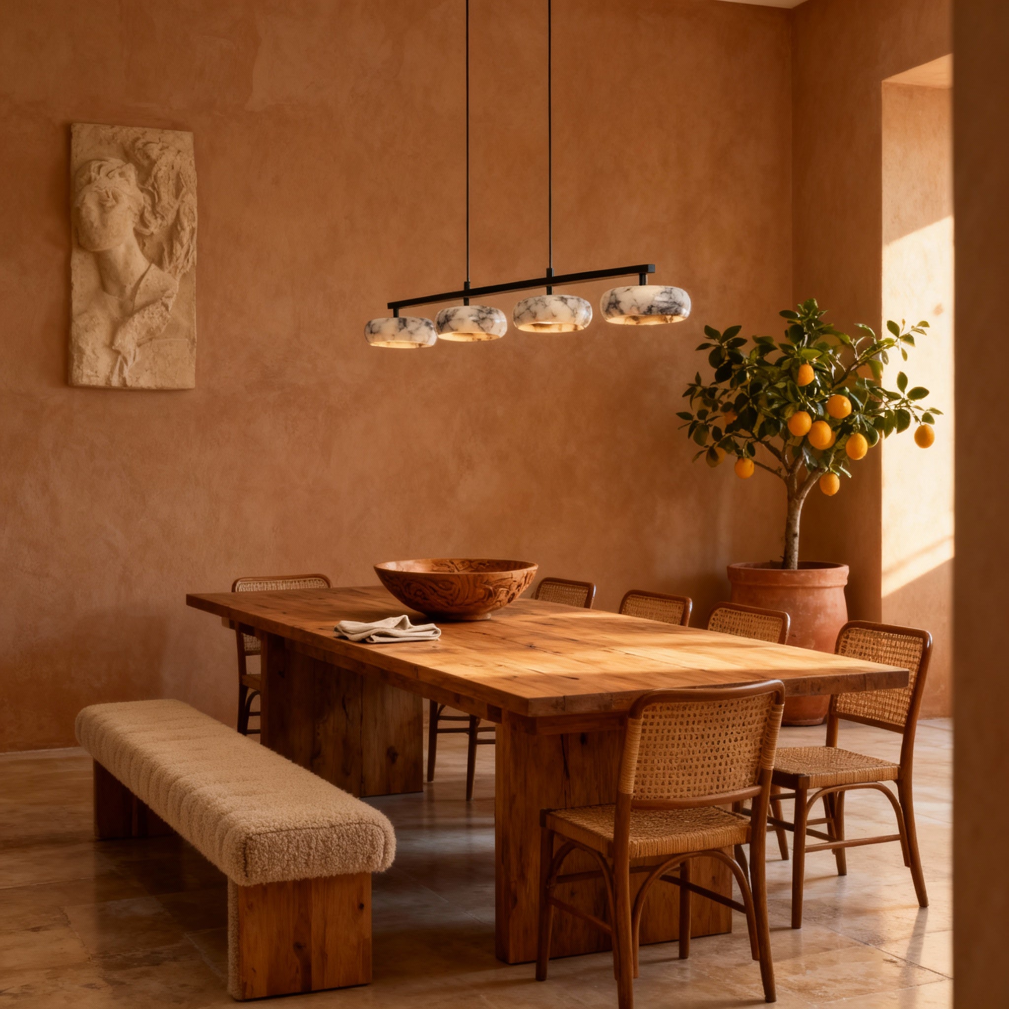 MarbleGlow | Elegant Minimalist Modern Table Lamp for Bedroom or Living Room 3