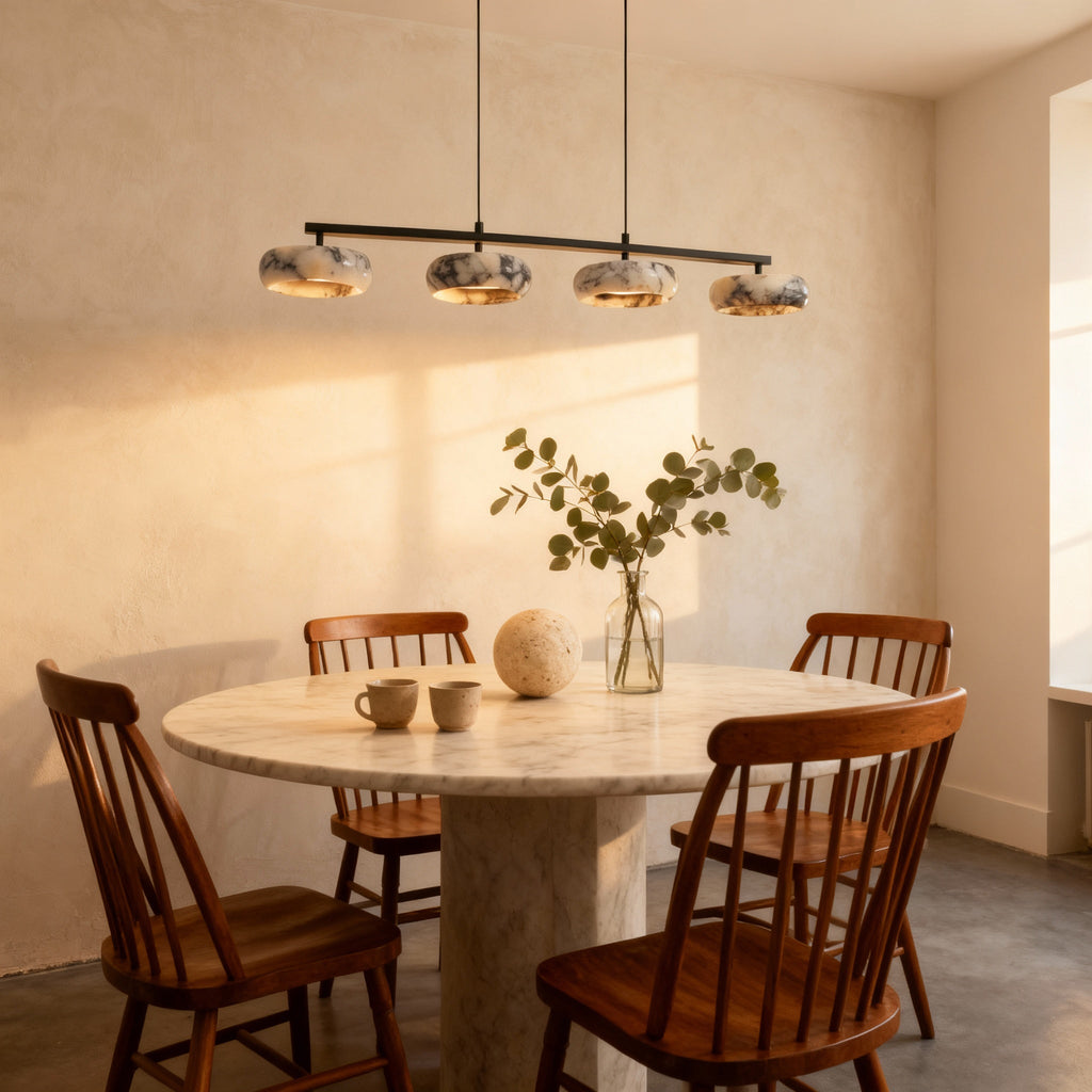 MarbleGlow | Elegant Minimalist Modern Table Lamp for Bedroom or Living Room 4