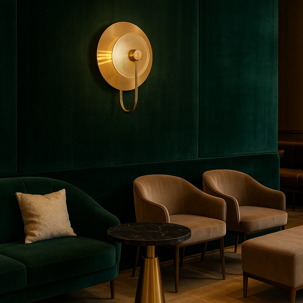 MeridianGlow | Elegant Warm Metallic Wall Sconce Light Fixture 1